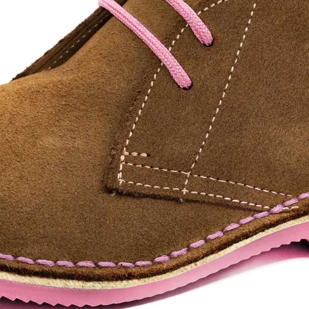 VELDSKOEN leather boots with pink soles and laces🤎🩷unisex but womens sizing🩷🤎 - Picture 3 of 16
